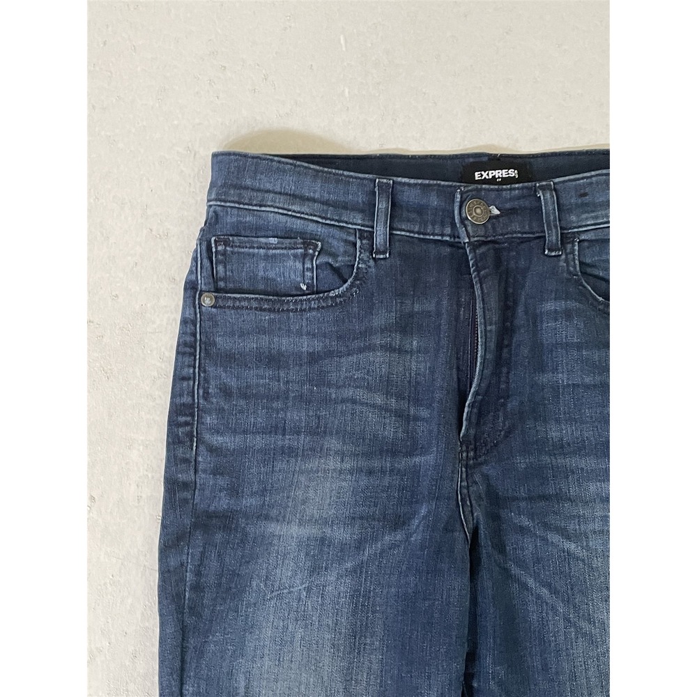 Express 8 High Rise Skinny Rinse Stretch Denim Womens Jeans - Picture 2 of 10